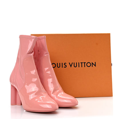Louis Vuitton Patent Uniformes Silhouette Ankle Boots 39 Pink 7 of 7