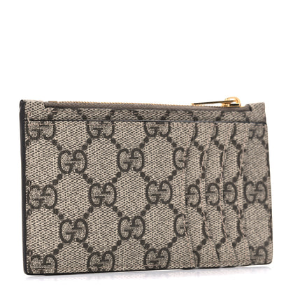 Gucci X BALENCIAGA GG Supreme Monogram Zip Card Case Beige Ebony 3 of 8
