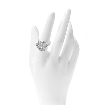 Chanel 18K White Gold Diamond Fil de Camelie Ring 55 7.25 2 of 5