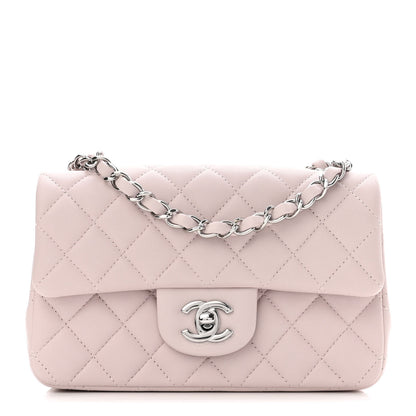 Chanel Lambskin Quilted Mini Rectangular Flap Light Purple 1 of 9