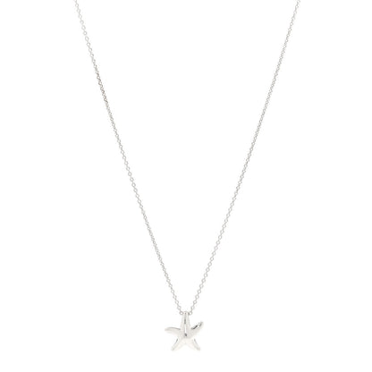Tiffany Sterling Silver 12mm Elsa Peretti Starfish Pendant Necklace 1 of 5