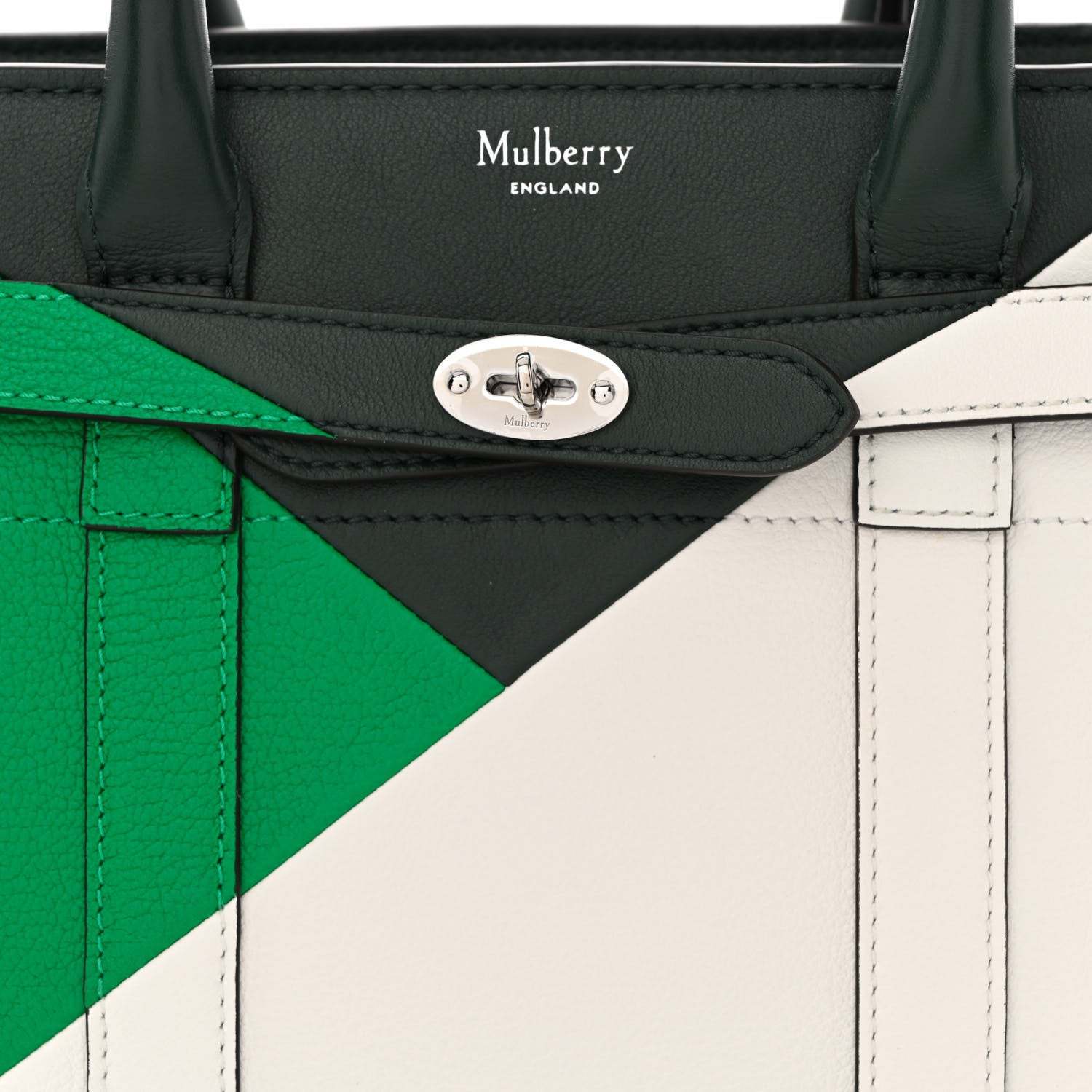 Mulberry Small Classic Silky Calfskin Mini Zipped Bayswater Lawn Green White Mulberry Green 9 of 14