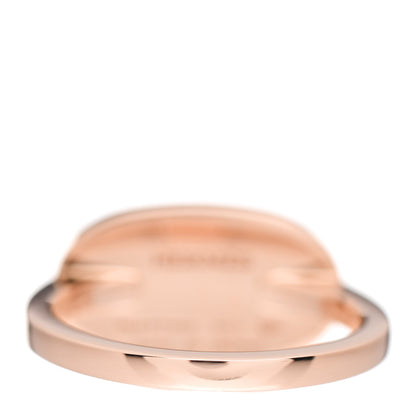 Hermes 18K Rose Gold Black Ceramic MM Chaine d'Ancre Verso Ring 50 5.25 4 of 6