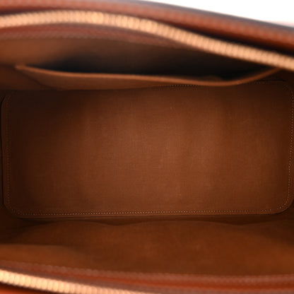 Celine Triomphe Canvas Calfskin Cabas De France Handbag Tan 5 of 12