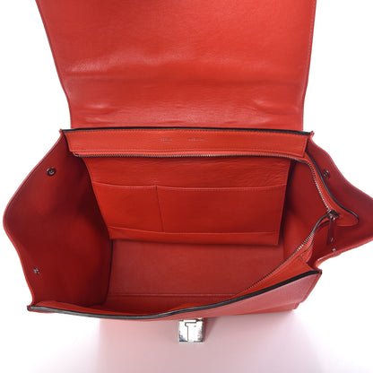 Celine Drummed Calfskin Suede Medium Trapeze Vermillion 5 of 6