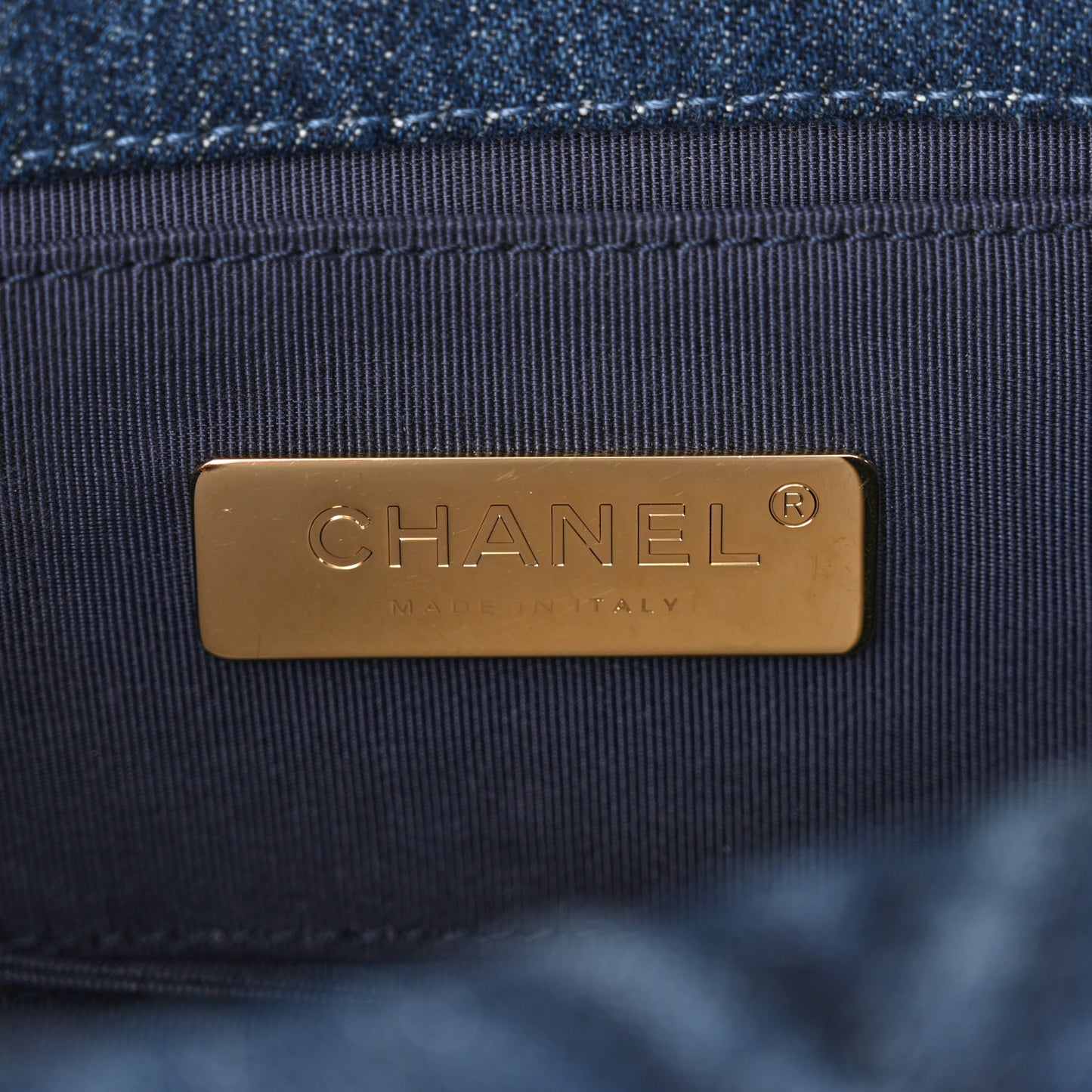 Denim Quilted Chanel 19 Waist Bag Blue