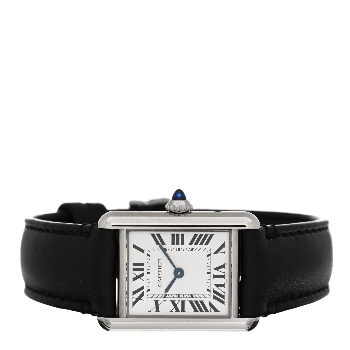 Stainless Steel Calfskin 22mm Must de Cartier Tank Quartz Watch