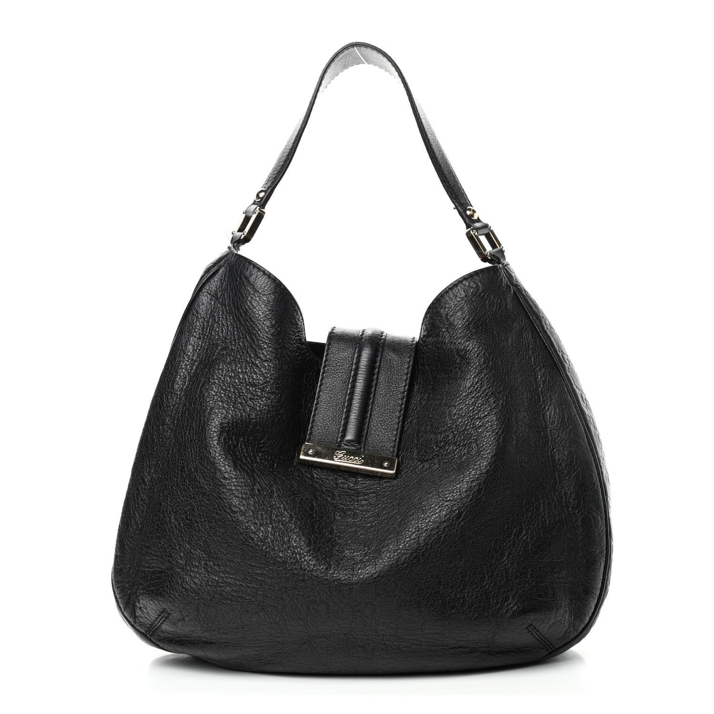 Guccissima Large New Ladies Web Hobo Black