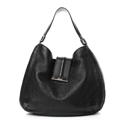 Gucci Guccissima Large New Ladies Web Hobo Black 1 of 6