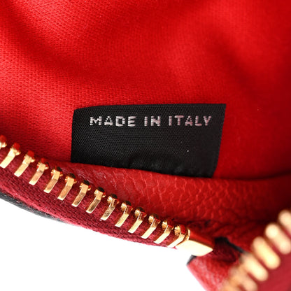 Miu Miu Goatskin Madras Double Zip Crossbody Bag Rosso Cielo 8 of 13