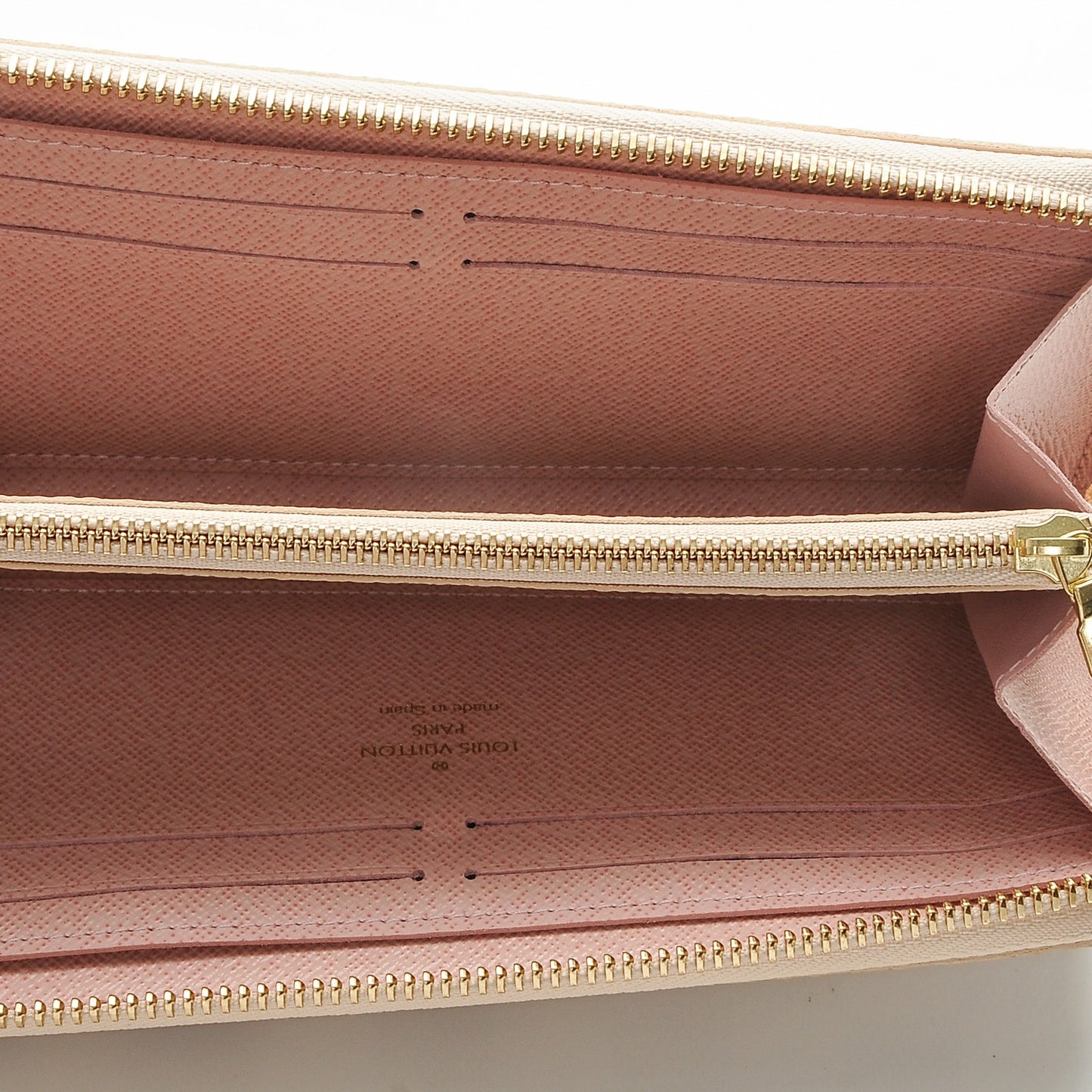 Damier Azur Clemence Wallet Rose Ballerine