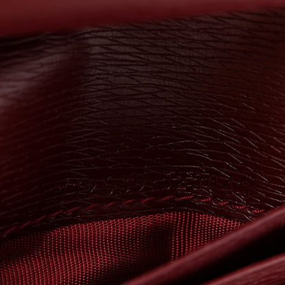 Gucci Textured Calfskin Script Logo Mini Wallet Rosso Ancora 8 of 8