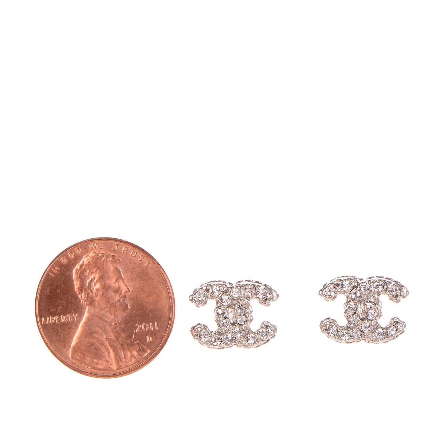 Crystal Timeless CC Earrings Silver