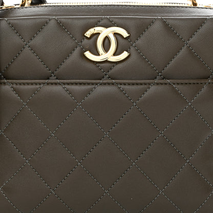 Chanel Lambskin Quilted Medium Trendy CC Bowling Bag Dark Khaki 9 of 11