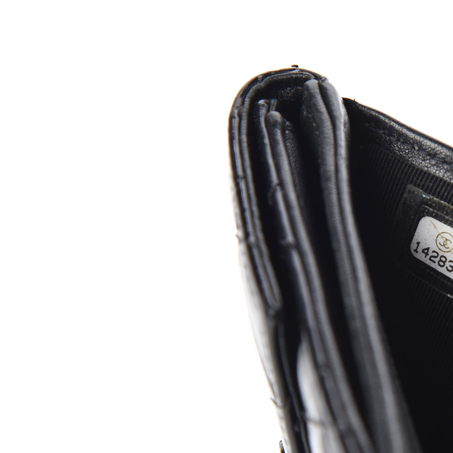 Chanel Patent Quilted Compact French Flap Wallet Black 8 of 16