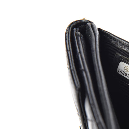 Chanel Patent Quilted Compact French Flap Wallet Black 8 of 16