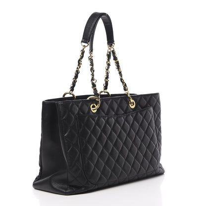 Chanel Caviar Quilted XL Grand Shopping Tote GST Black 2 of 12