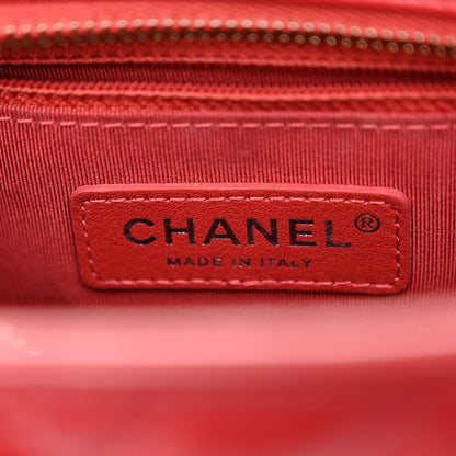 Chanel Aged Calfskin Chevron Quilted Small Gabrielle Hobo Red 6 of 10