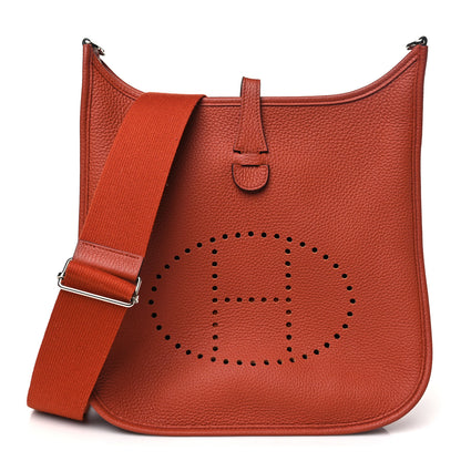 Hermes Taurillon Clemence EVELYNE III PM Cuivre 1 of 11