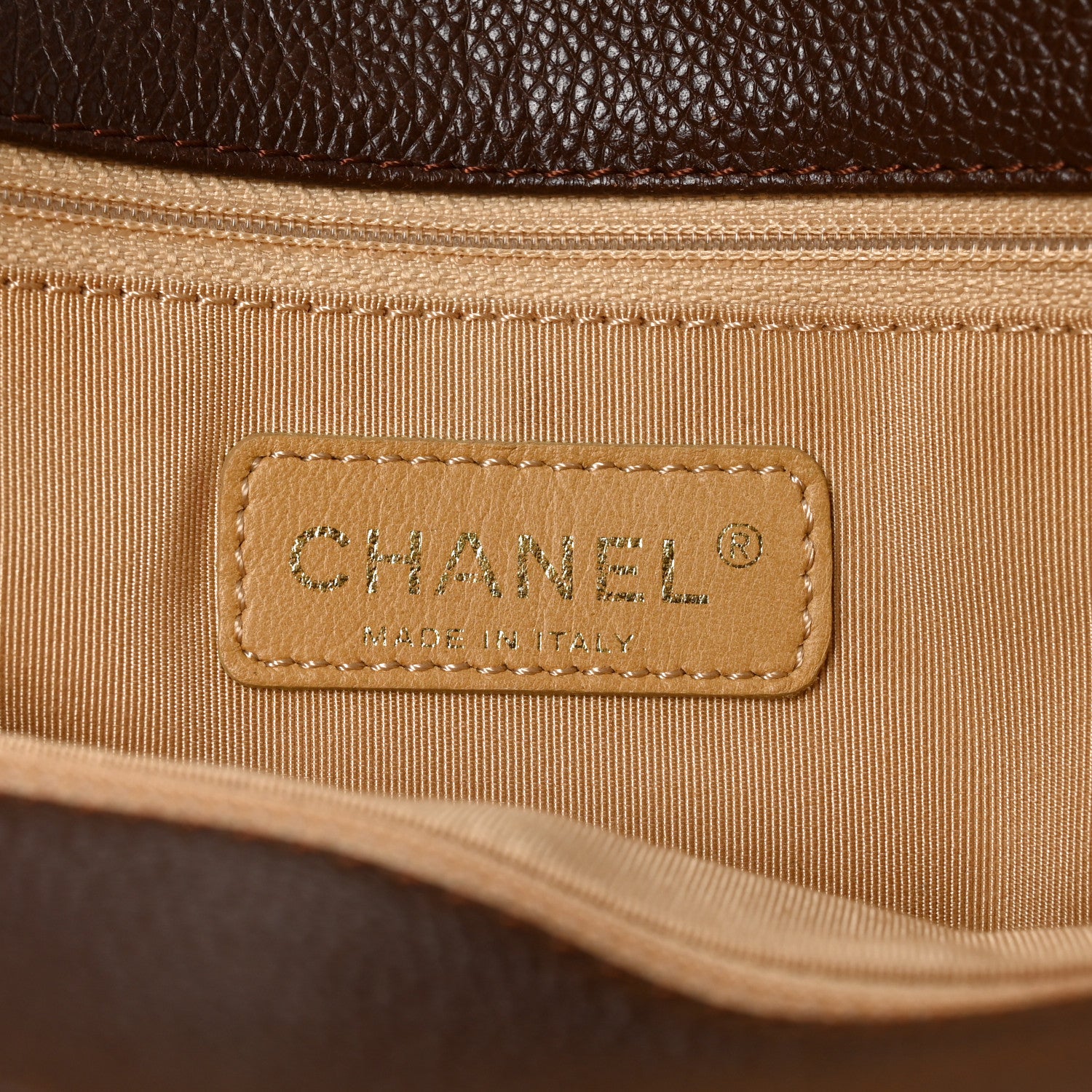 Chanel Calfskin Cerf Executive Shopper Tote Brown 6 of 11