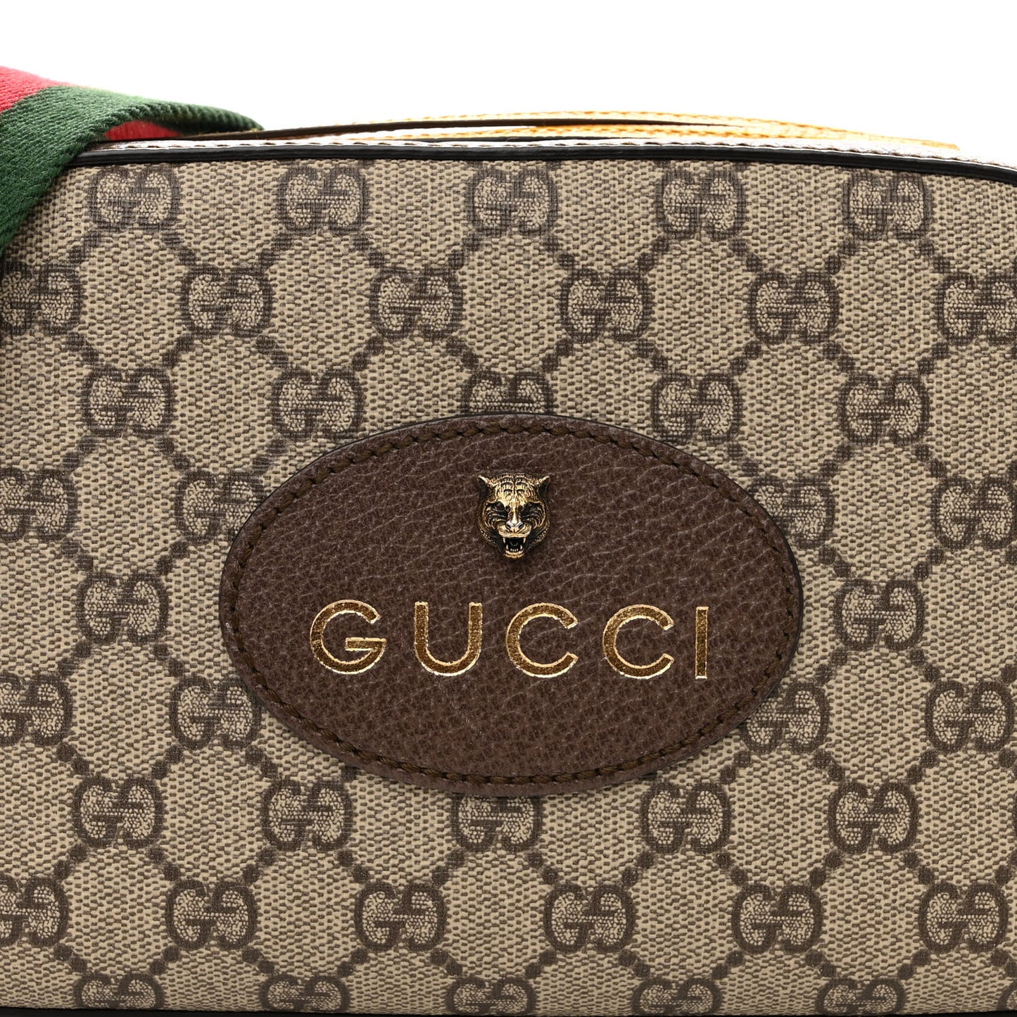 GG Supreme Monogram Web Neo Vintage Shoulder Bag Beige New Acero Crop