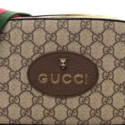 Gucci GG Supreme Monogram Web Neo Vintage Shoulder Bag Beige New Acero Crop 8 of 11