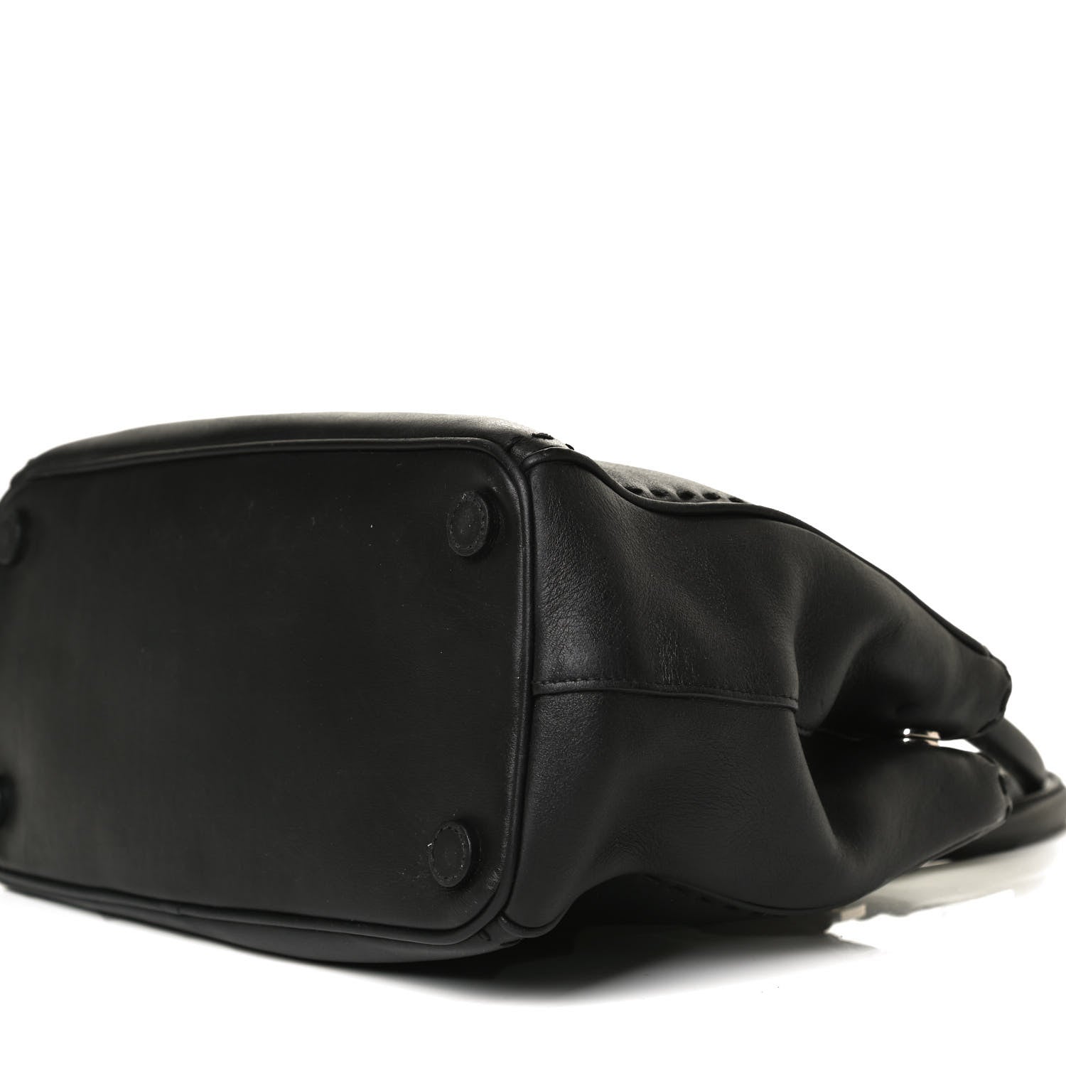 Prada City Calf Hand Stitched Small Galleria Double Zip Tote Black 11 of 14