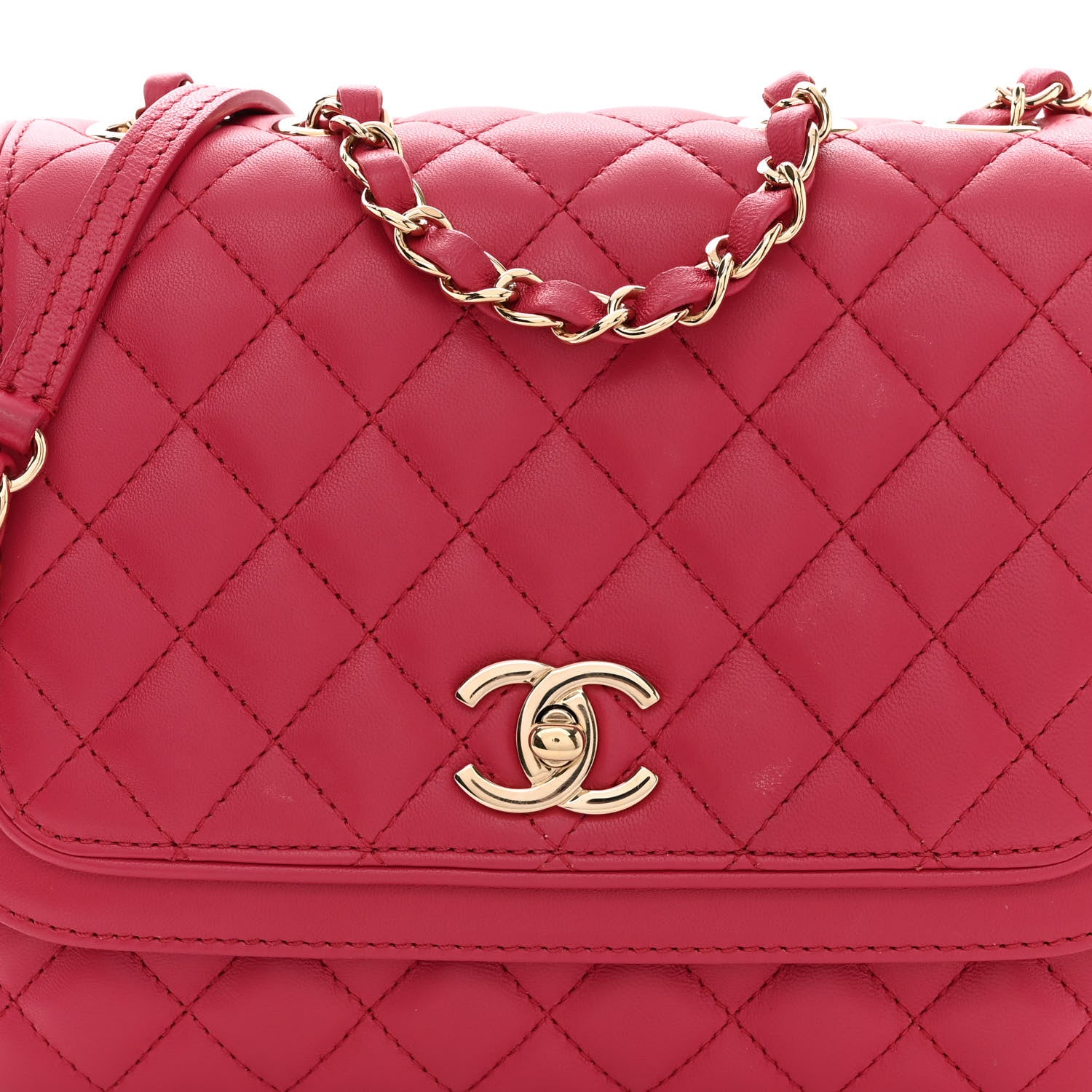 Chanel Lambskin Quilted Medium Lovely Day Flap Pink 8 of 10