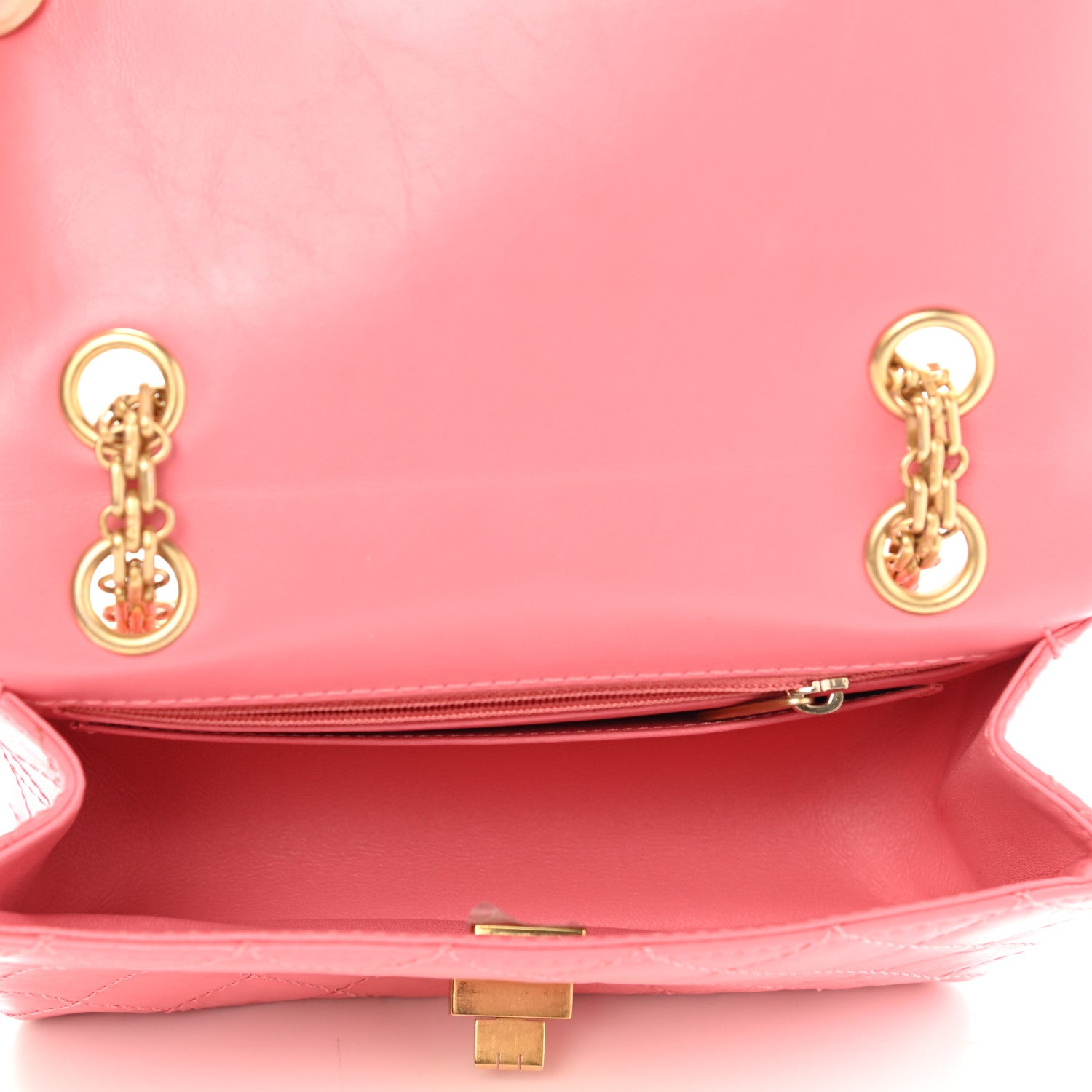 Chanel Aged Calfskin Quilted 2.55 Reissue Mini Flap Pink 5 of 11