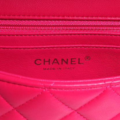 Chanel Lambskin Quilted Mini Flap Dark Pink 6 of 8