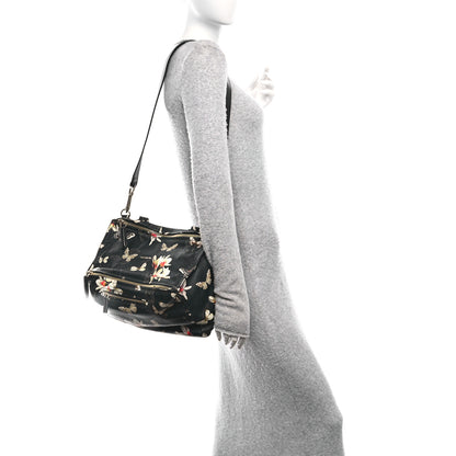 Givenchy Lambskin Magnolia Print Medium Pandora Black 2 of 10