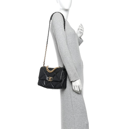 Chanel Goatskin Quilted Medium Chanel 19 Flap Black 2 of 11
