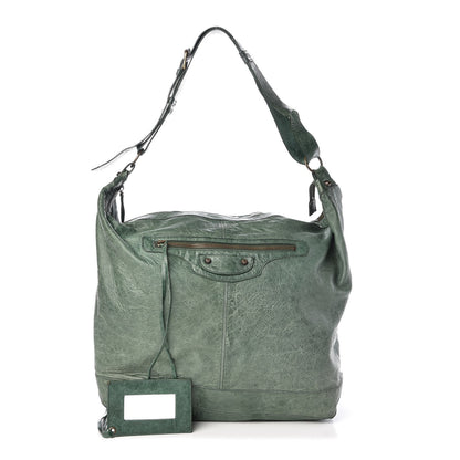 Balenciaga Agneau Classic Hardware Day Hobo Green 1 of 7