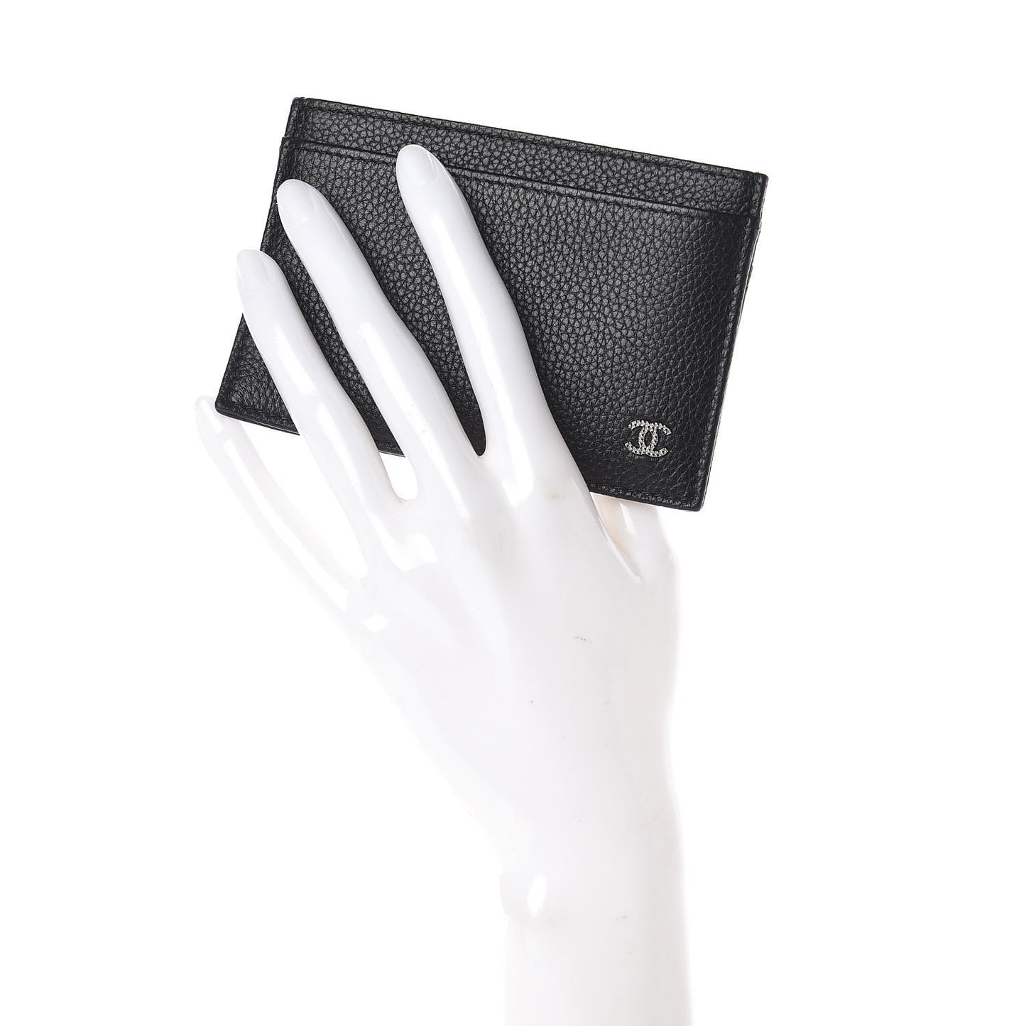 Grained Calfskin CC Card Holder Black