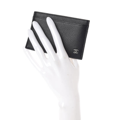 Chanel Grained Calfskin CC Card Holder Black 2 of 8