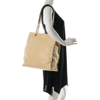 Chanel Lambskin Quilted Shoulder Bag Beige 2 of 9