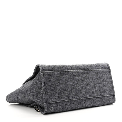 Chanel Woven Straw Raffia Medium Deauville Tote Grey 3 of 9