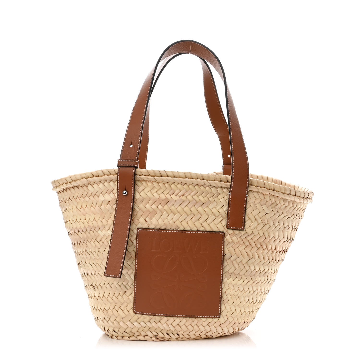 Loewe Raffia Basket Tote Bag Natural Tan 1 of 10