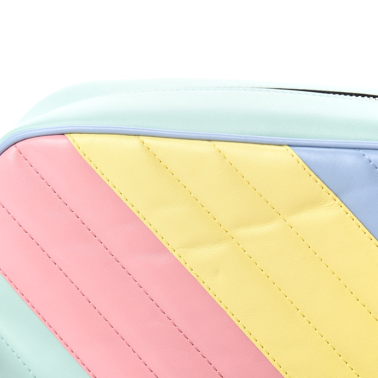 Calfskin Matelasse Diagonal Small GG Marmont Chain Shoulder Bag Multicolor Pastel