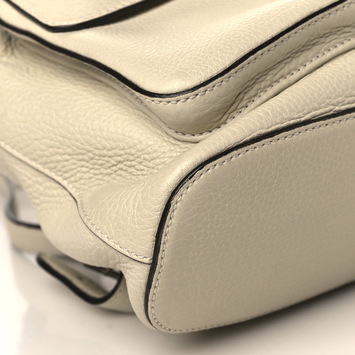 Gucci Cellarius Calfskin Medium Bamboo Backpack Mystic White 8 of 9