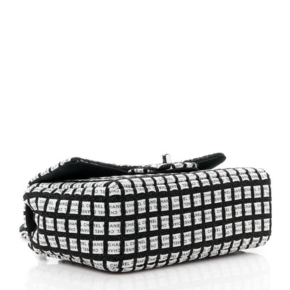 Chanel Ribbon Tweed Mini Rectangular Flap Black Ivory 4 of 12