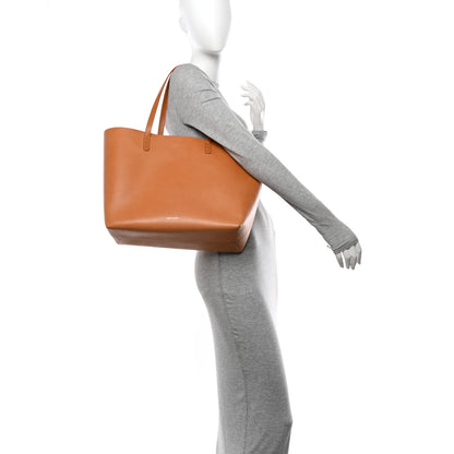 Mansur Gavriel Vegetable Tanned Calfskin Large Shopping Bag Camello Argento 2 of 13