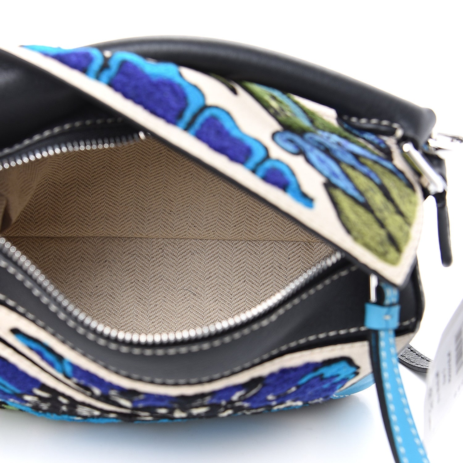 Loewe X William De Morgan Calfskin Embroidered Mini Puzzle Bag
