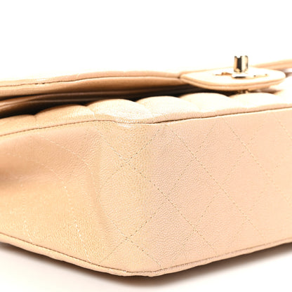 Chanel Iridescent Caviar Quilted Medium Double Flap Beige 8 of 9
