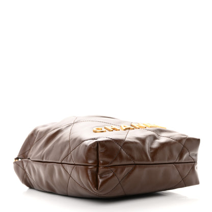 Chanel Shiny Calfskin Quilted Mini Chanel 22 Brown 4 of 11