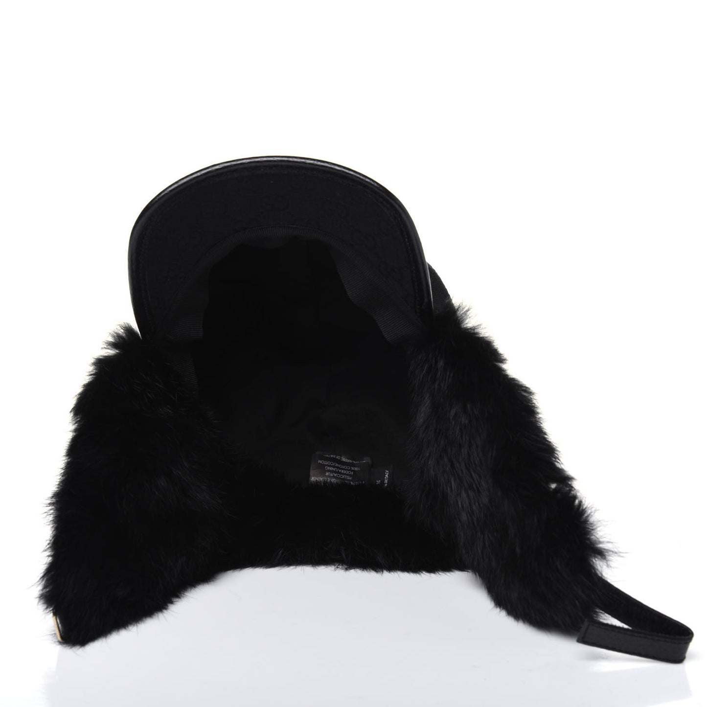 Monogram Fur Baseball Hat M Black