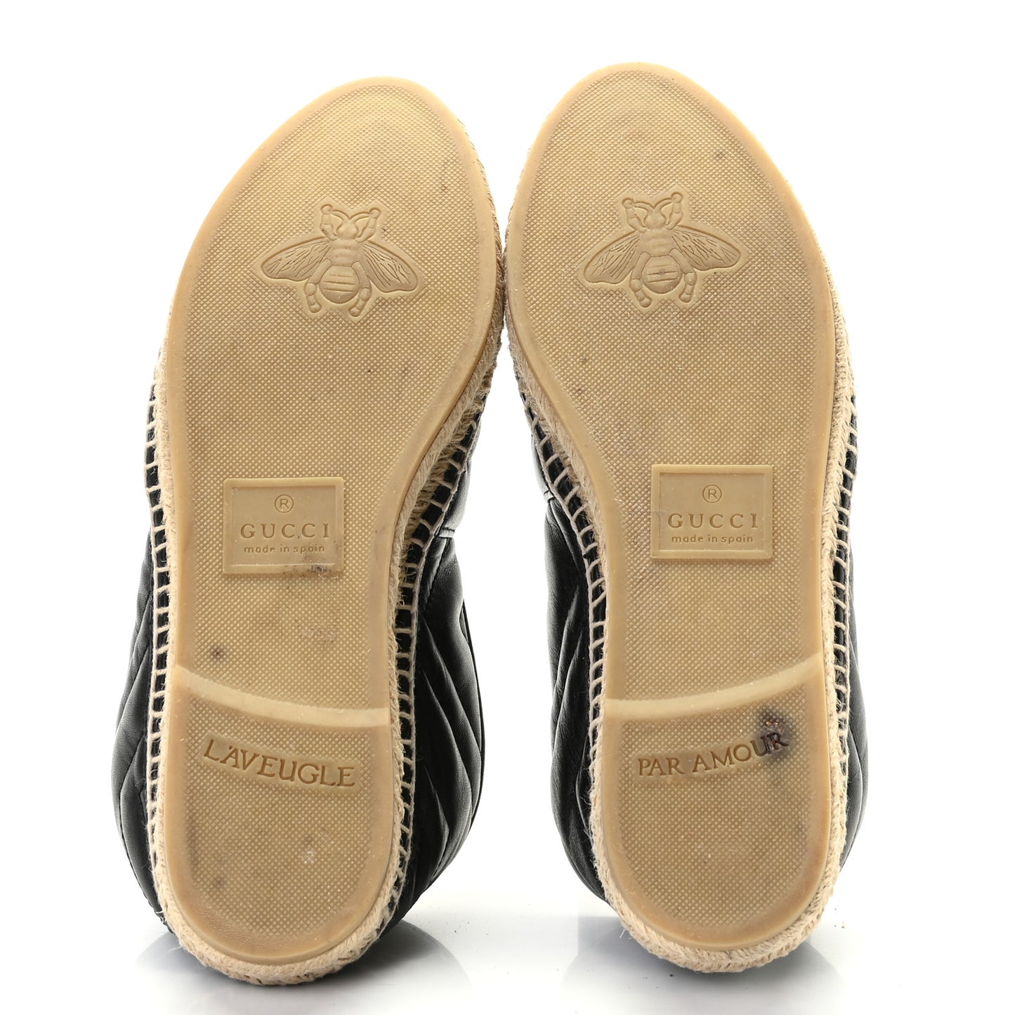 Nappa Matelasse GG Marmont Espadrilles 38 Black