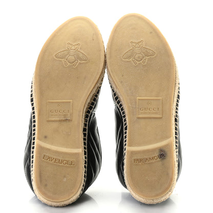 Gucci Nappa Matelasse GG Marmont Espadrilles 38 Black 6 of 11