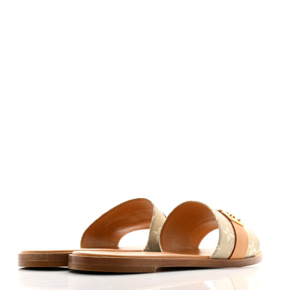 Louis Vuitton Monoglam Lock It Flat Mule 40 Gold 5 of 9