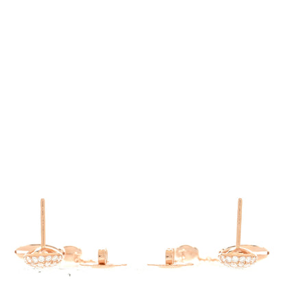 Roberto Coin 18K Rose Gold Diamond Disc Drop Earrings 3 of 4